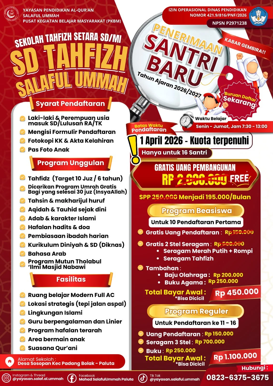 Brosur SD Tahfizh